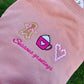 Pink Christmas Embroidered T-shirt, Sweatshirt or Hoodie. Dusky Pink
