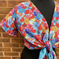 Tie Front Crop Top - Summer Floral Fabric