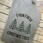 Farm Fresh Christmas Trees Grey embroidered sweatshirt, hoodie, T-shirt