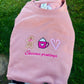 Pink Christmas Embroidered T-shirt, Sweatshirt or Hoodie. Dusky Pink