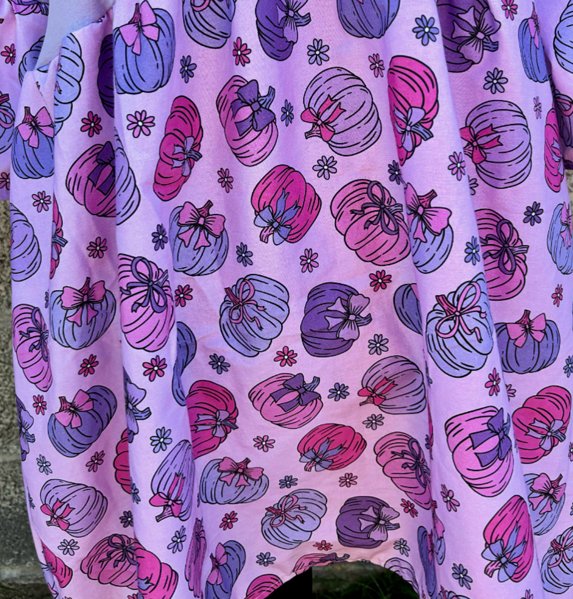 Purple n Pink Pumpkins Smock Dress