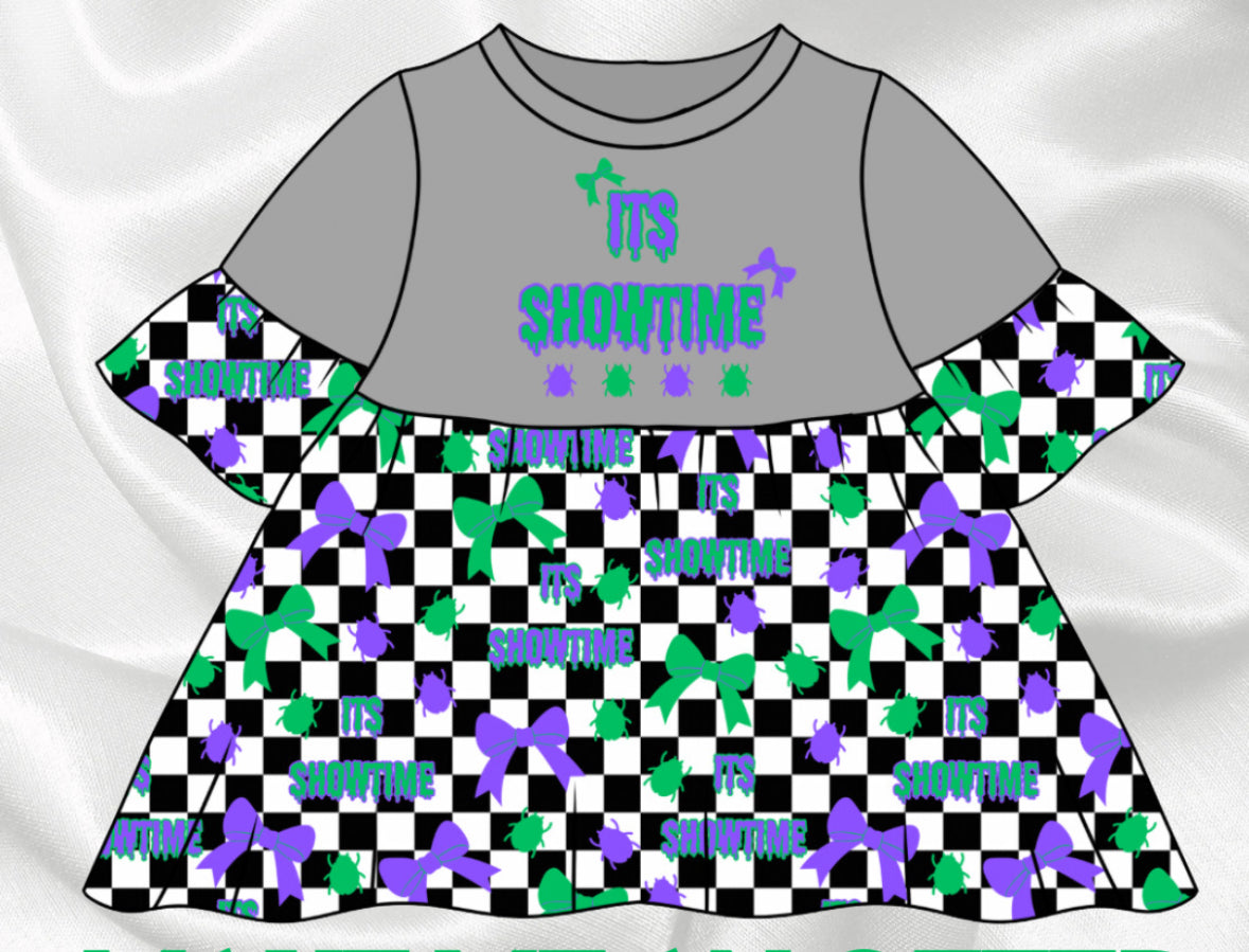 ITS SHOWTIME Smock Dress with printed or embroidered bodice - with free pockets