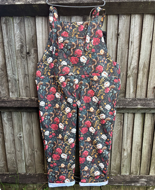 Dungarees - Roses & Snakes fabric