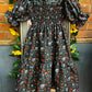 Shirred Puff Sleeve Dress - Till Death Do Us Part (off the shoulder dress)