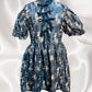 Libby Dress Split Bodice in Mystic Rabbits fabric