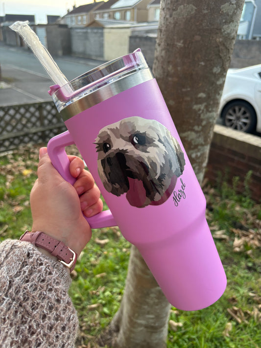 Pet Portrait custom 40oz tumblers