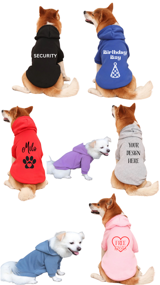 Custom Embroidered pet hoodies