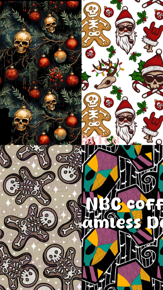 Halloween on Christmas fabrics