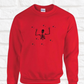 Custom Order for Natalie - ANTIQUE Cherry Red sweatshirt with pictured design size M