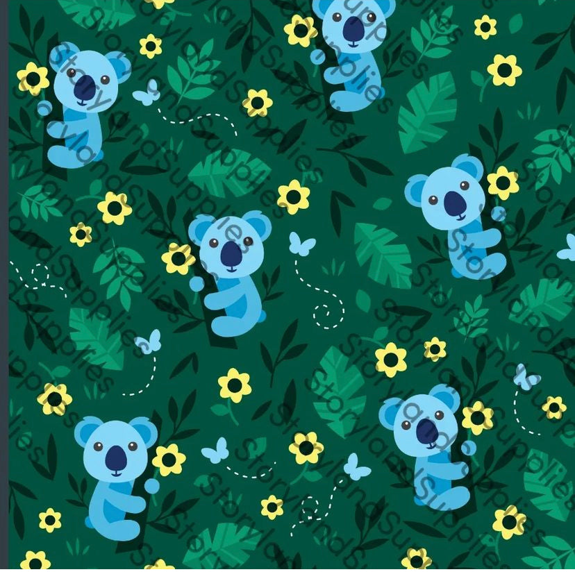 Custom order for Natasha - Baby Doll Dress in the cutest koala fabric as pictured (custom measurements to be provided)