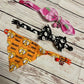 Cat trad bow, collar and name tag - Yin Yang fabric