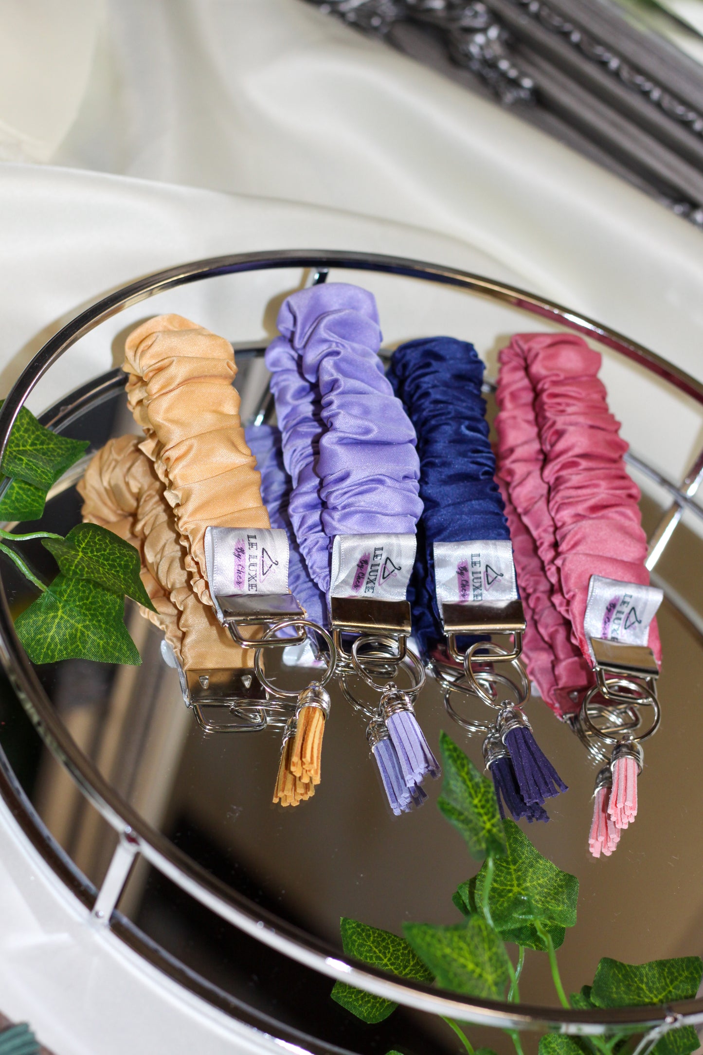 Scrunchie Wristlet Duchess Silk fabric