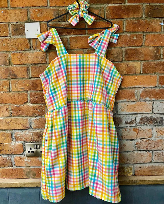 Baby doll dress - Colourful Adventures fabric