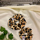 Leopard Print premium duchess silk scrunchie