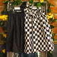 Split Checkerboard Skirt