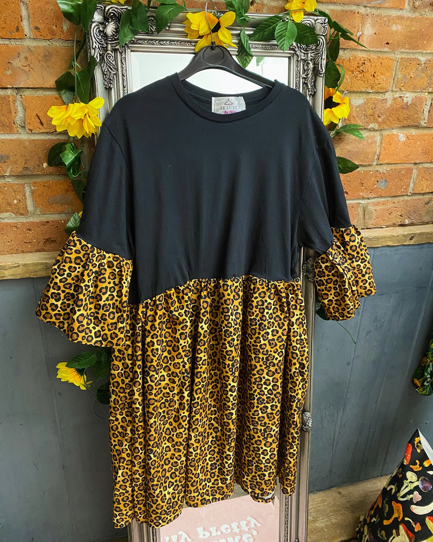Leopard Print Smock dress
