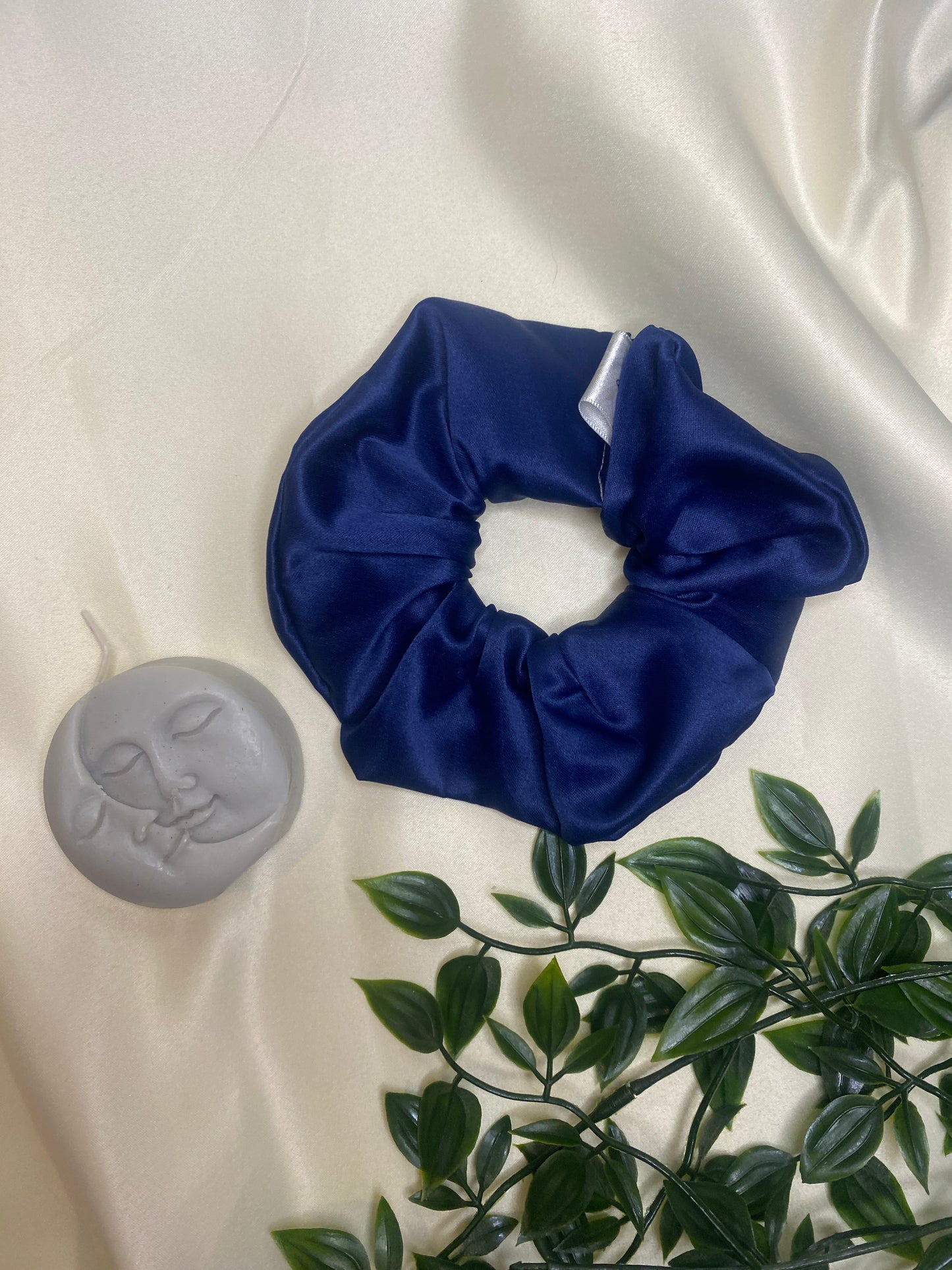Midnight Blue - premium duchess silk scrunchie