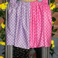 Pink and Purple Split Checkerboard Skirt