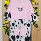 Pink Cow Smock Dress