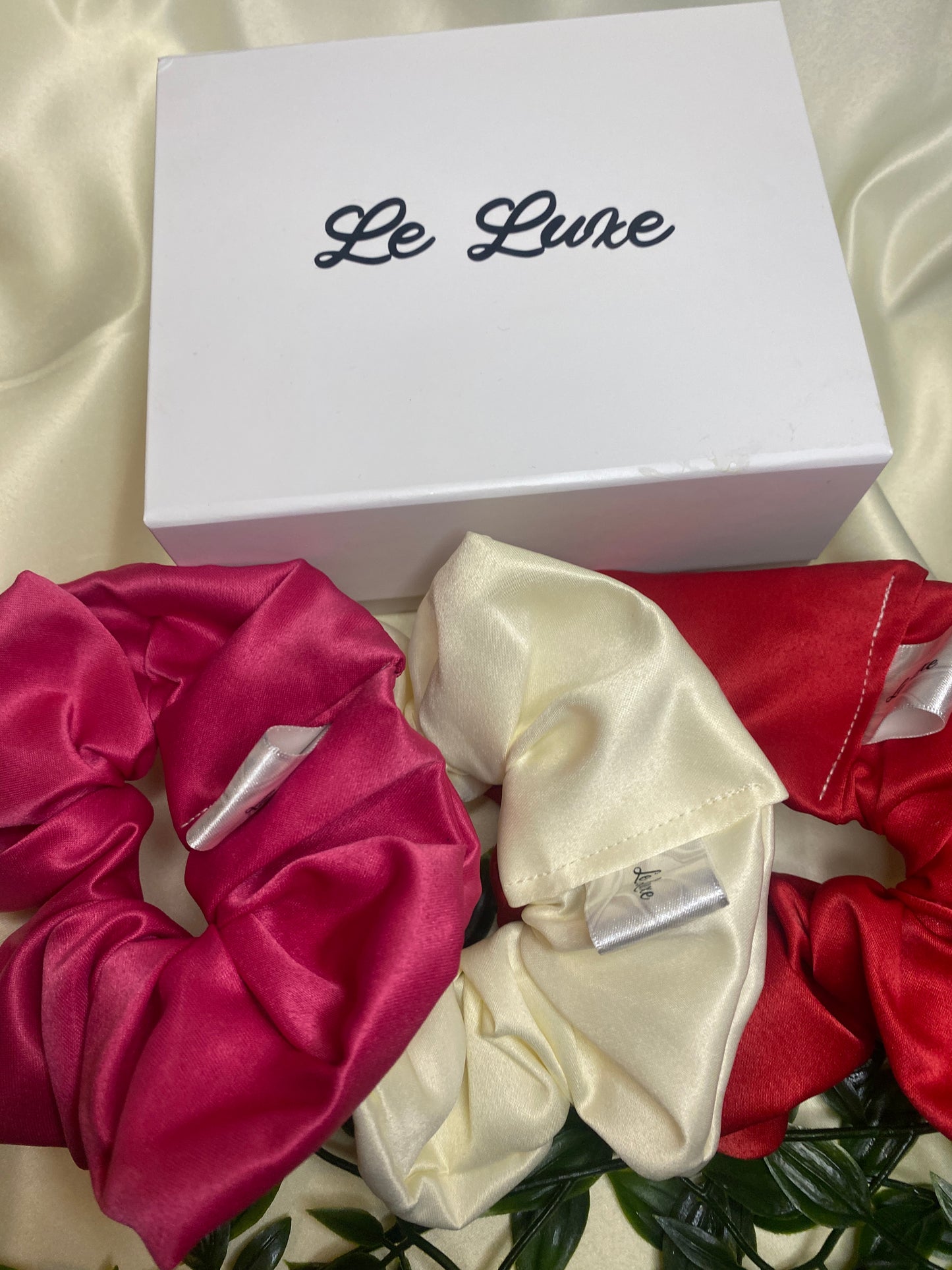 Cerise Pink - premium duchess silk scrunchie