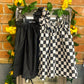 Split Checkerboard Skirt