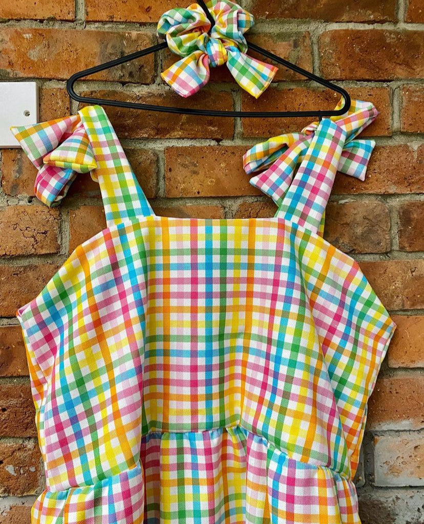 Baby doll dress - Colourful Adventures fabric